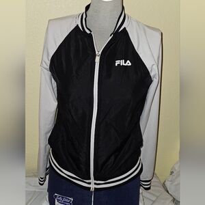 Fila Black and White Zip-Up Jacket